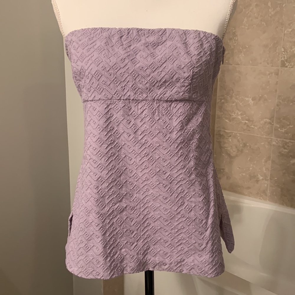 J.CREW Embroidered Strapless Top